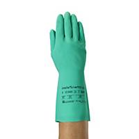Ansell Solvex® 37-675 Nitrile Gloves, 33cm, Size 6, Green, 12 Pairs