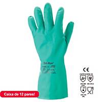 Ansell Sol-Vex 37-675 Nbr Chemical Gloves Green Size 7 - 1 Pair