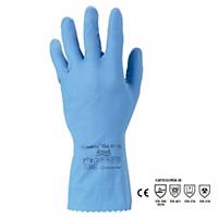 Ansell Universal Plus 87-665 chemical gloves blue - size 6/7 - 12 pairs