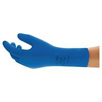 ANSELL PAIR UNIVERSAL NATURAL RUBBER CHEMICAL GLOVES BLUE SIZE 7.5/8