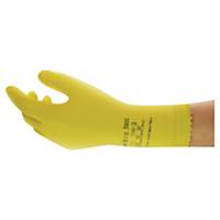 Ansell AlphaTec® 87-650 Latex Gloves, 30cm, Size 6.5-7, Yellow, 12 Pairs