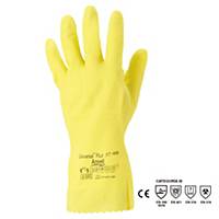 ANSELL PAIR UNIVERSAL NATURAL RUBBER CHEMICAL GLOVES YELLOW SIZE 6.5/7