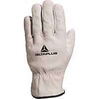 Delta Plus FBN49 leathergrain handling gloves, size 09, pack of 12 pairs