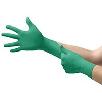 Ansell Touch-N-Tuff 92-600 Nitrile Gloves - Green, Size 6.5-7, Box of 100