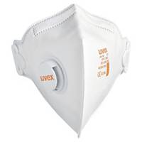 Uvex respirator mask with valve FFP 2 flatfold - box of 15 pieces