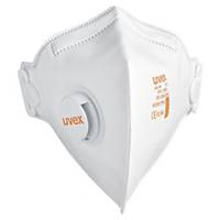 uvex silv-Air C 3210 Folded Respiratory Mask with Valve, FFP2, 15 Pieces