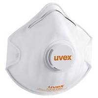 uvex silv-Air C 2210 Molded Respiratory Mask with Valve, FFP2, 15 Pieces