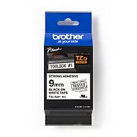 BROTHER TZES-221 TAPE 9MM BLK/WH