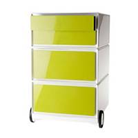 Rollcontainer Paperflow Easybox, 4 Schübe, 39x64,2x43,6 cm, grün/weiss