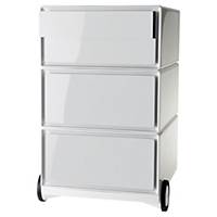 Rollcontainer Paperflow Easybox, 4 Schübe, Maße: 39 x 64,2 x 43,6 cm, weiß