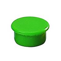 Magnet Dahle, rund, 13 mm, grøn, pakke a 10 stk.