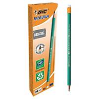 Crayon sans bois Bic® Evolution avec gomme, HB, la boîte de 12 crayons