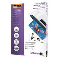 Fellowes Superquick Laminating Pouches 80ml - Pack of 100
