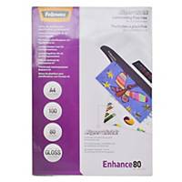Fellowes SuperQuick Gloss A4 Laminating Pouch 160mi (80 x 2 sides)- Pack of 100