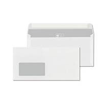 Samolepicí obálky DL (110 x 220mm), okno vlevo, bílé, 1000ks/balení