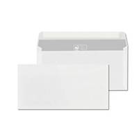 Obálky biele samolepiace s krycou páskou DL (110 x 220 mm), 1000 ks/balenie