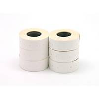 Pack 6 rollos 1000 etiquetas blancas removibles para etiquetadora APLI 1 línea