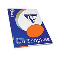 Papel Trophée - A4 - 80 g/m2 - laranja flúor - Resma 100 folhas