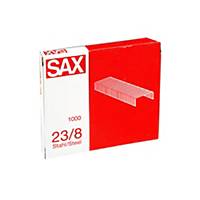 SAX 23/8 tűzőgépekbe való kapcsok, acél, 1000 db/csomag