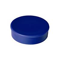 Aimants ronds avec capuchon en plastique, ø 30 mm, bleu, Emballage de 10 pces.