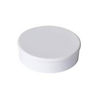 Magnete con cupola in plastica rotondo, 30 mm, bianco, confezione da 10 pz.