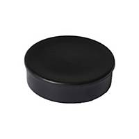 Magnete con cupola in plastica rotondo, 30 mm, nero, confezione da 10 pz.