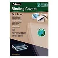 Fellowes Earth Series Transparent A4 Binding Cover - Pack of 100