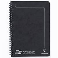 Europa Wire Bound On Side Notemaker, A5, Lined, 120 Pages - Black