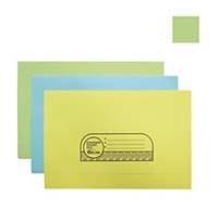 ABBA Manila Card Pocket File Green
