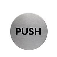 DURABLE STEEL   PUSH   PICTOGRAM SIGN 65MM
