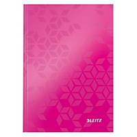 Beírókönyv Leitz WOW, A5, vonalas 7 mm, 160 oldal, rózsaszín