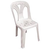 ACURA U-0001 Plastic Chair with Back Support White