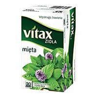 Herbata ziołowa VITAX mięta, 20 kwadratowych torebek bez zawieszki