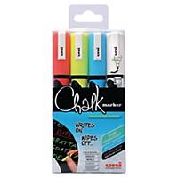 Uni PWE-5M chalk marker assorted colours - pack of 4