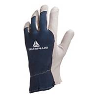 Delta Plus CT402 Combinated Gloves, Size 7, Blue, 12 Pairs