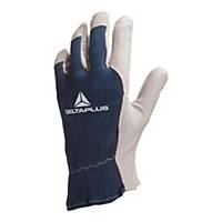 Delta Plus CT402 Combinated Gloves, Size 8, Blue, 12 Pairs