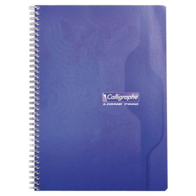 CALLIGRAPHE Cahier CALLIGRAPHE LIGNE 7000 CLAIREFONTAINE - Format : 17 x 22  cm - Spirales - Réglure : Seyès - 70 g - 180 pages (Lot de 5) - Cahiers