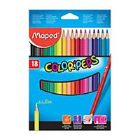 Ceruzky farebné Maped, 2,9 mm, 18 ks/balenie