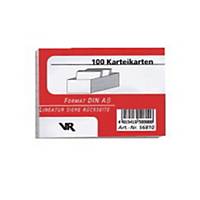 PK100 RICHTER FILING CARDS A8 LINED WH