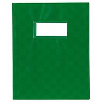 Couverture de cahier en film plastique, verte, A4, avec porte-étiquette, 1 pièce