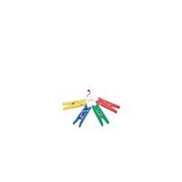 Clothespins plastic 26 x 7 mm assorted colours - pack of 20