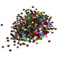 Mélange de paillettes étoiles de différentes couleurs, le pot de 130 g