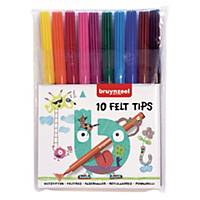 Bruynzeel felt pens assorted colours  - pack of 10