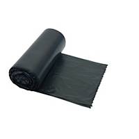 Garbage bags HDPE 20 microns 60x80cm, grey - roll of 20