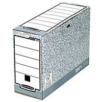 Fellowes Archivboxsystem 1080501 System, Maße: 10 x 26 x 31,5 cm, 10 Stück, grau