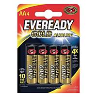 Eveready Batterie, Gold, AA/LR06, 4 Stück