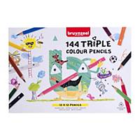 Crayons de couleur Bruynzeel® TripleGrip®, B, le pack classe de 144 crayons
