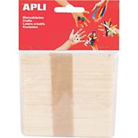 Pack de 50 palo polo de madera Apli - color