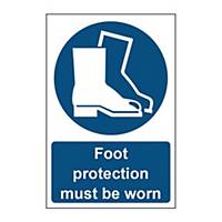 Foot Protection Sign 600X400mm