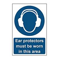 Ear Protection Sign 600X400mm